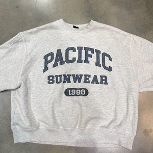 Pacific Sunwear Surplice Oversized Crewneck